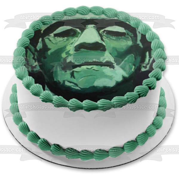 Frankenstein Halloween Boris Karloff Edible Cake Topper Image ABPID50342