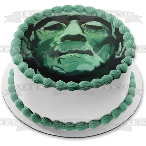 Frankenstein Halloween Boris Karloff Edible Cake Topper Image ABPID50342