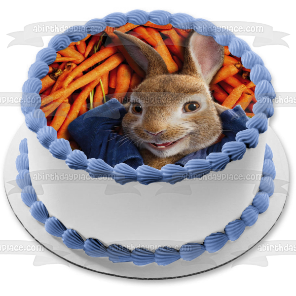 Peter Rabbit 2 the Runaway Carrots Background Edible Cake Topper Image ABPID51058