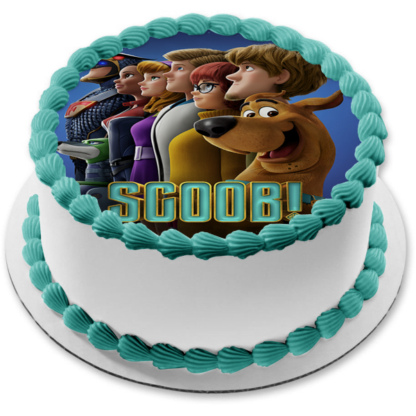 Scoob! New Animated Scooby Doo Movie Mystery Inc Blue Falcon Edible Cake Topper Image ABPID51402