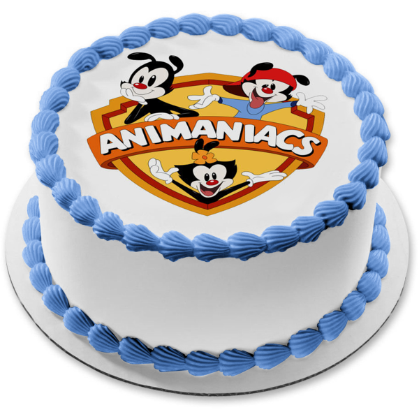 Animaniacs Warner Brother's Logo Yakko Warner/Pinky, Wakko Warner Dot Warner Edible Cake Topper Image ABPID51414