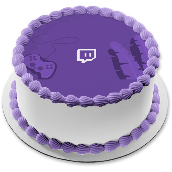 Twitch Logo Video Streaming Service Edible Cake Topper Image ABPID52539