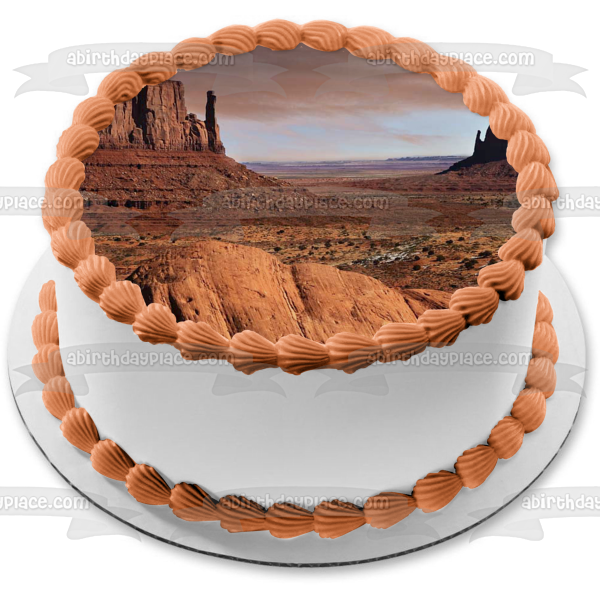 Desert Landscape Edible Cake Topper Image ABPID52547