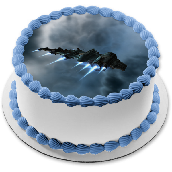 Spacecraft Edible Cake Topper Image ABPID52567