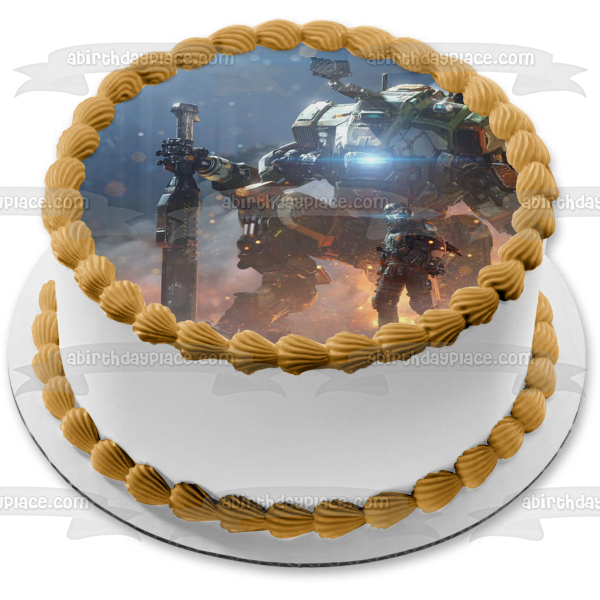Titanfall Titan Pilot Sci Fi Shooter Multiplayer Gaming Edible Cake Topper Image ABPID52776