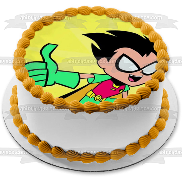 Teen Titans Go! Robin Boy Wonder Personalizable Dick Grayson Batman DC Comic Books Cartoon Edible Cake Topper Image ABPID52857