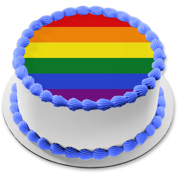 Lgbtq Pride Flag Edible Cake Topper Image ABPID52917