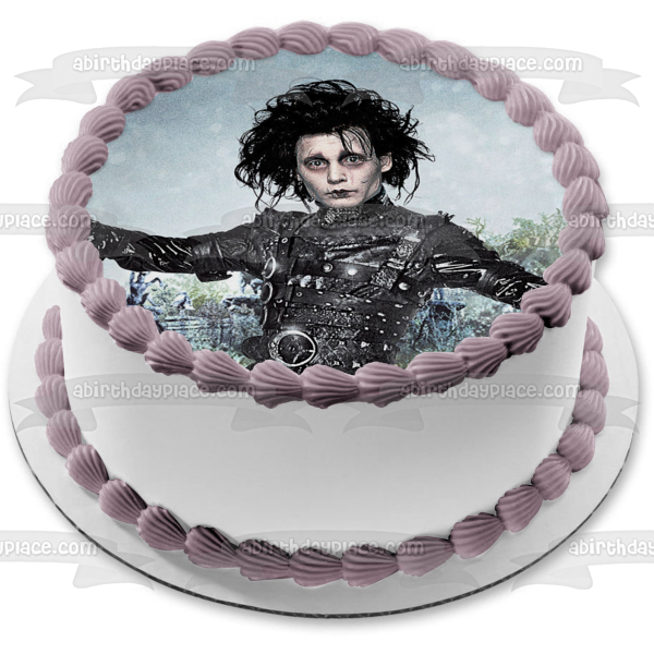 Edward Scissorhands Tim Burton Movie Johnny Depp Edible Cake Topper Image ABPID52967
