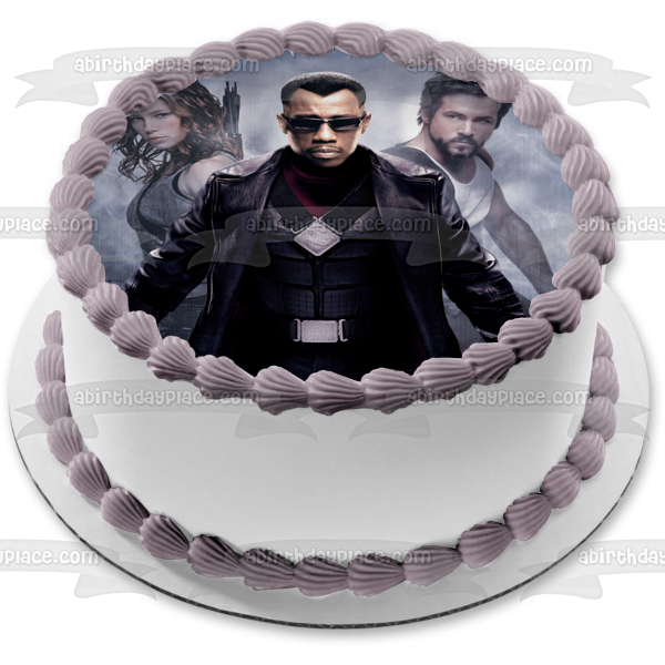 Blade Trinity Vampire Movie Poster Hannibal King Abigail Whistler Edible Cake Topper Image ABPID52970