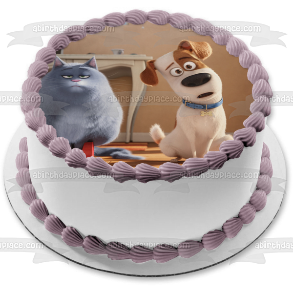 The Secret Life of Pets Max Chloe Edible Cake Topper Image ABPID53200
