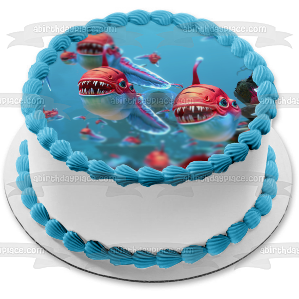 Subnautica Piranha's Ocean Life Edible Cake Topper Image ABPID53211