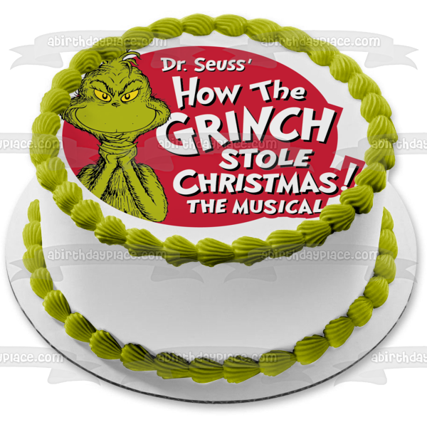 Dr. Seuss' How the Grinch Stole Christmas! The Musical Edible Cake Topper Image ABPID53276