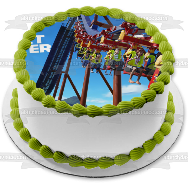 Planet Coaster Roller Coaster Building Theme Park Game Edible Cake Topper Image ABPID53360