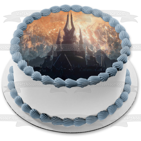 World of Warcraft: Shadowlands Lich King Castle Edible Cake Topper Image ABPID53391