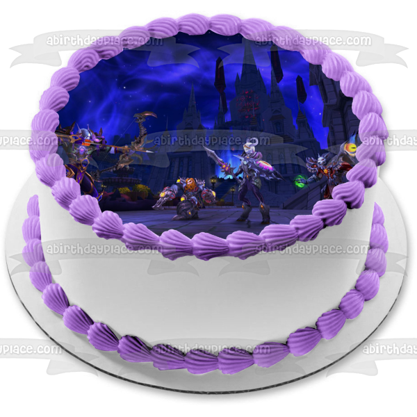 World of Warcraft Night Elf Worgen Draenei Dwarf Edible Cake Topper Image ABPID53394