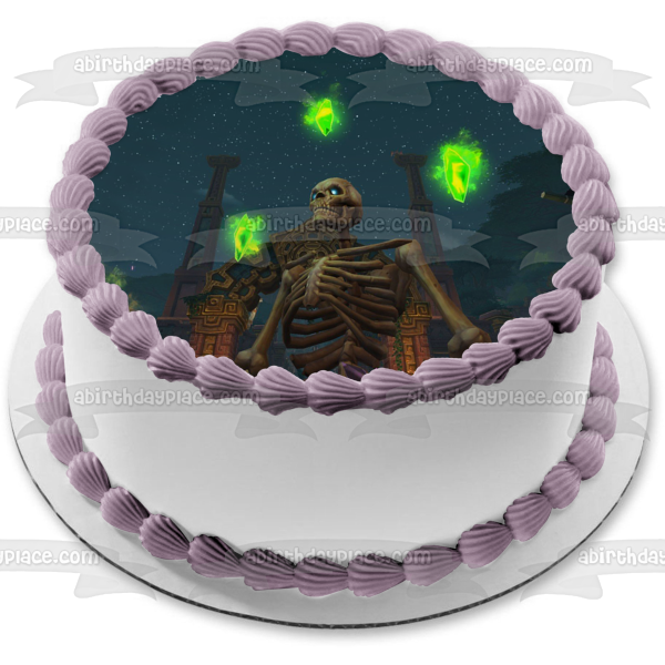 World of Warcraft Skeleton Edible Cake Topper Image ABPID53399