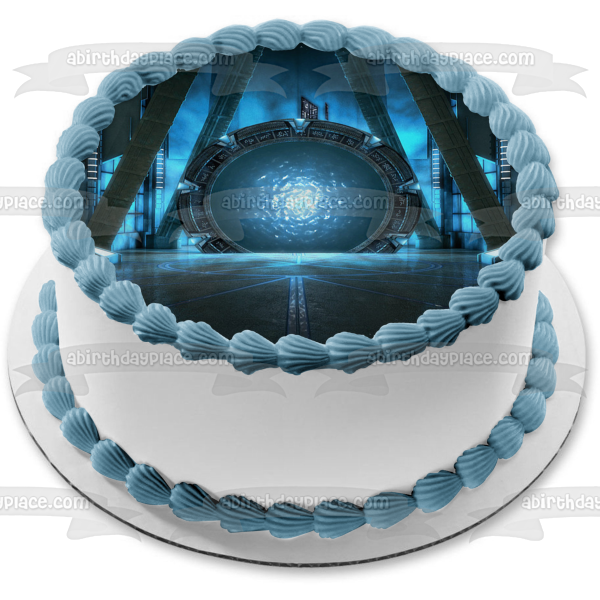 Stargate Atlantis Wormhole SciFi Series TV Show Edible Cake Topper Image ABPID53445