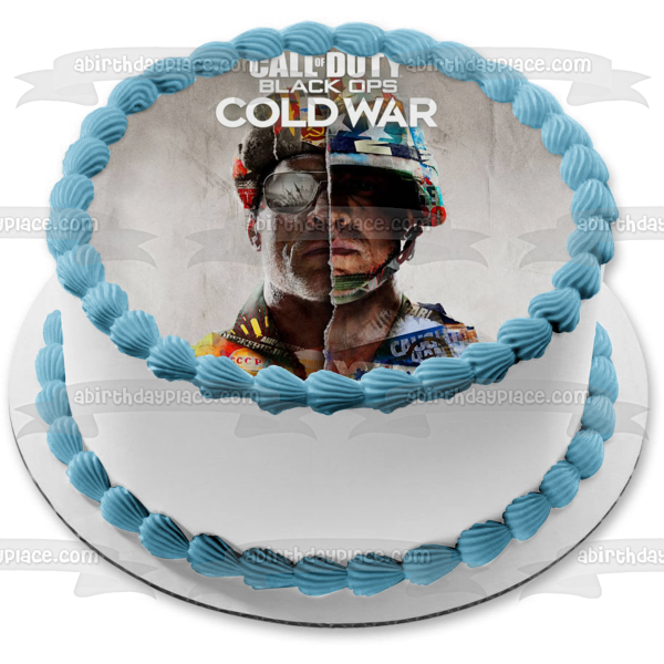Call of Duty Black Ops Cold War Russel Adler Edible Cake Topper Image ABPID53467