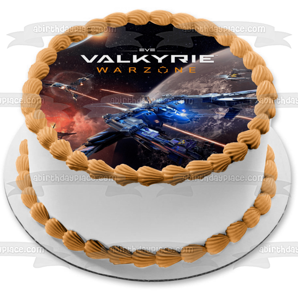 Eve Valkyrie Warzone Gaming Multiplayer Space Combat Edible Cake Topper Image ABPID53521