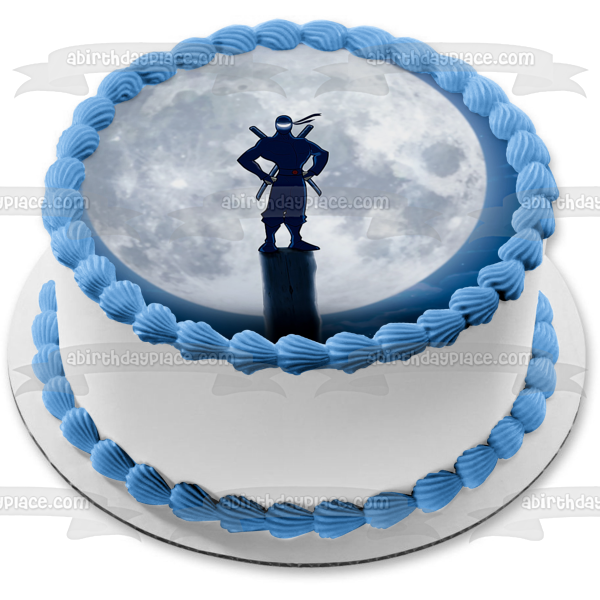 Fondo de luna ninja guerrero japonés imagen comestible para decoración de tarta ABPID53544 