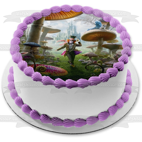 Disney Tim Burton Alice In Wonderland Edible Cake Topper Image