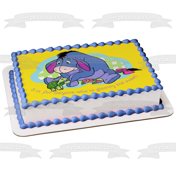 Disney Winnie the Pooh E Is for Eeyore Gloomy Sweet Edible Cake Topper Image ABPID09199