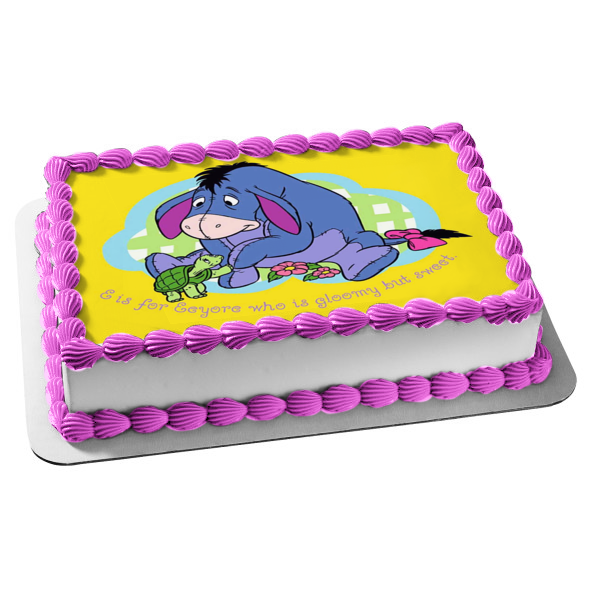 Disney Winnie the Pooh E Is for Eeyore Gloomy Sweet Edible Cake Topper Image ABPID09199