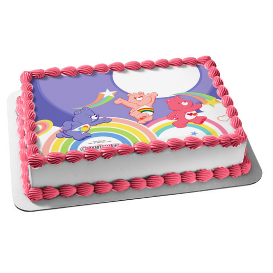 Carebears Cheer Bear Harmony Bear Love-A-Lot Bear - Adorno comestible para tarta, imagen ABPID09218 