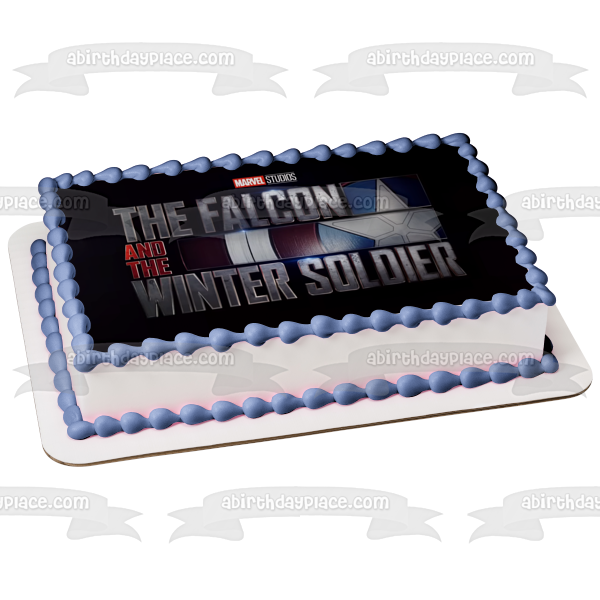 The Falcon and the Winter Soldier Logo Marvel Studios Edible Cake Topper Image ABPID53848