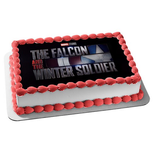 The Falcon and the Winter Soldier Logo Marvel Studios Edible Cake Topper Image ABPID53848