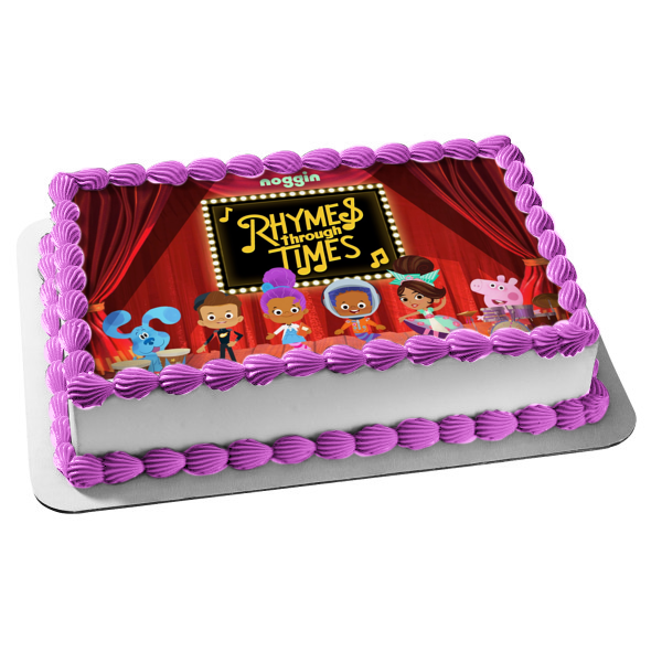 Rhymes Through Times Blue Edible Cake Topper Image ABPID53859