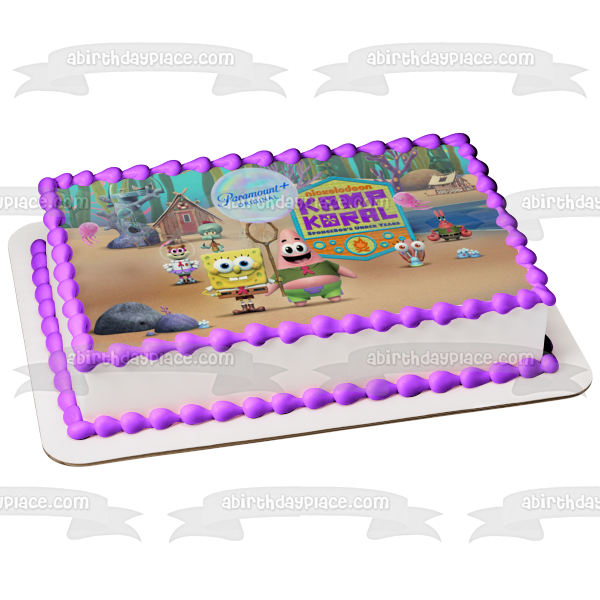 Kamp Koral: SpongeBob’s Under Years Sandy Patrick Squidword Mr. Krabs Gary Edible Cake Topper Image ABPID53867