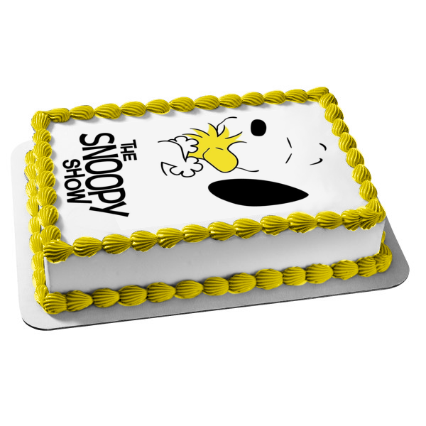 The Snoopy Show Snoopy and Woodstock Hugging Edible Cake Topper Image ABPID53875