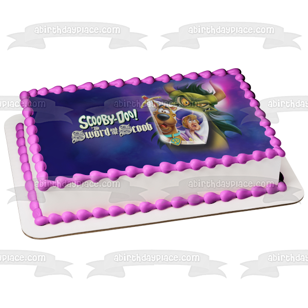 Scooby-Doo! The Sword and the Scoob Shaggy Green Dragon Edible Cake Topper Image ABPID53910