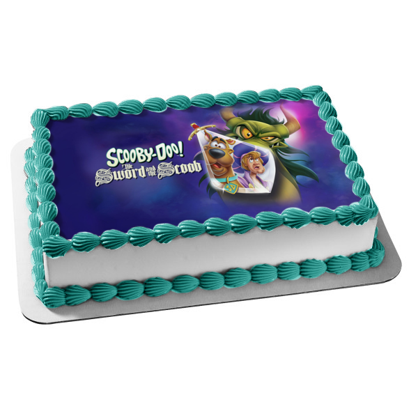 Scooby-Doo! The Sword and the Scoob Shaggy Green Dragon Edible Cake Topper Image ABPID53910