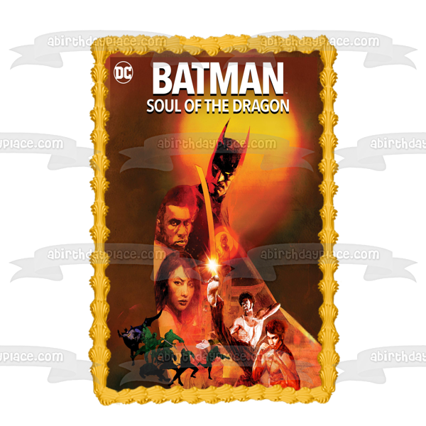 Batman Soul of the Dragon Movie Poster Edible Cake Topper Image ABPID53929