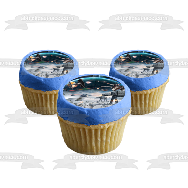 Star Wars Battle Scene X-Wing Starfighter Edible Cake Topper Image ABPID09234