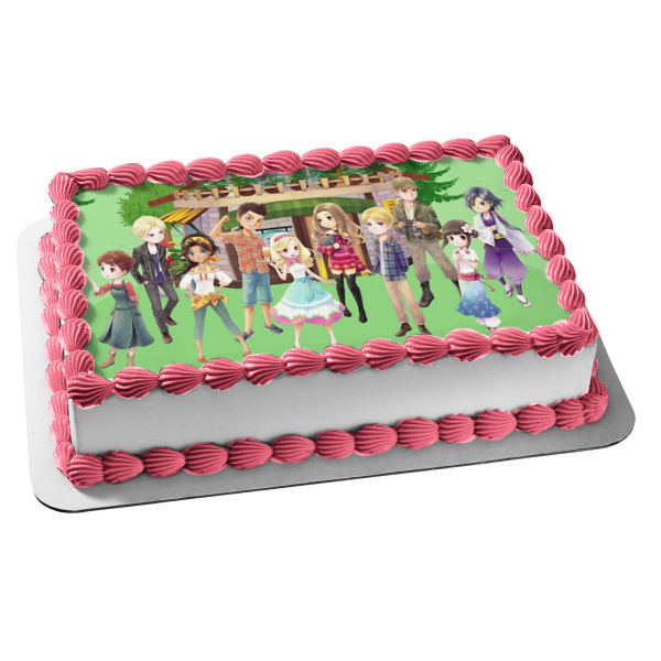 Story of Seasons Damon Lori Ralph Edible Cake Topper Image ABPID53951