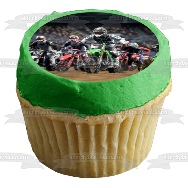 Monster Energy Supercross: The Official Video Game Supercross Bikes Edible Cake Topper Image ABPID53955