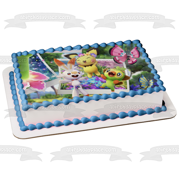 Pokemon Snap Butterfree Squirtle Edible Cake Topper Image ABPID53963