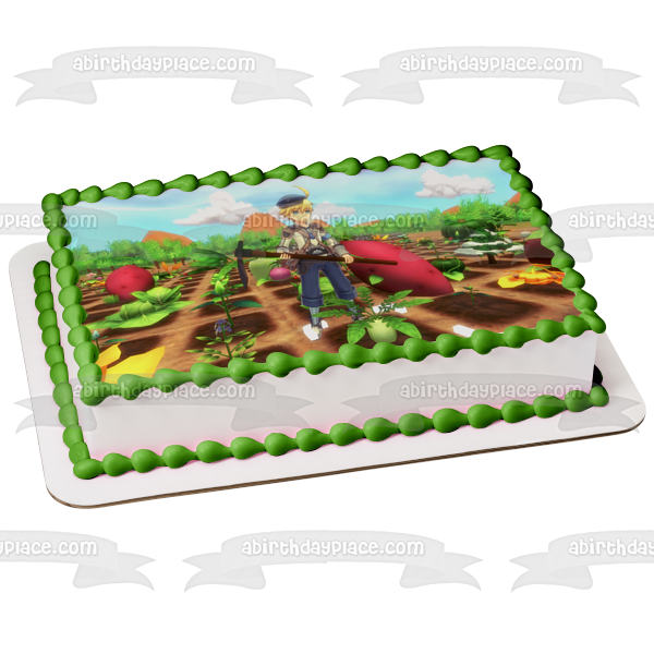 Rune Factory 5 Ares Gardening Edible Cake Topper Image ABPID53967