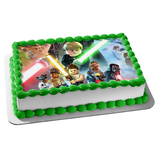 LEGO Star Wars: The Skywalker Saga Luke Skywalker Edible Cake Topper Image ABPID53991