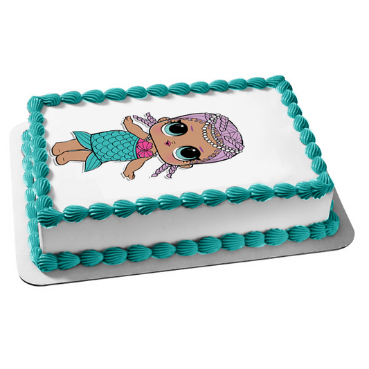 Imagen comestible para decoración de tarta LOL Surprise Merbaby ABPID28064