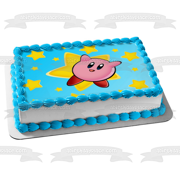 Kirby Super Star Video Game Nintendo Edible Cake Topper Image ABPID09244