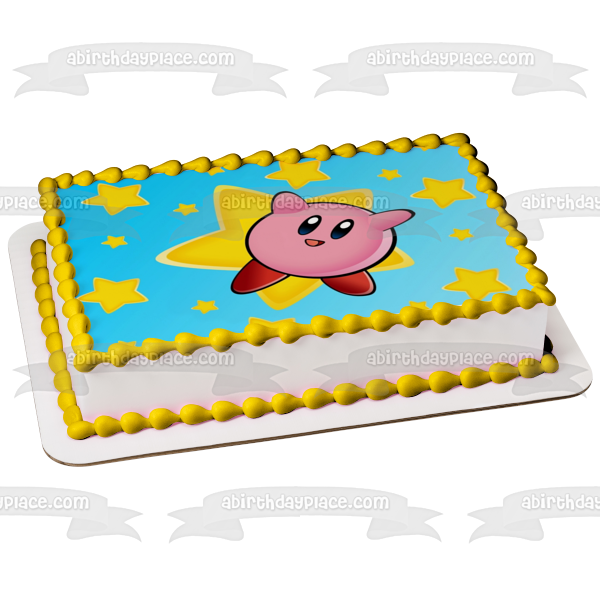 Kirby Super Star Video Game Nintendo Edible Cake Topper Image ABPID09244