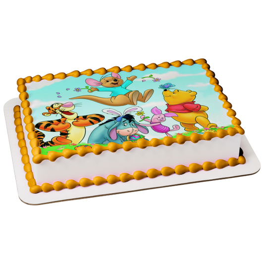 Disney Winnie the Pooh Pooh Bear Tigger Piglet Eeyore Roo - Decoración comestible para tarta con imagen ABPID09245 