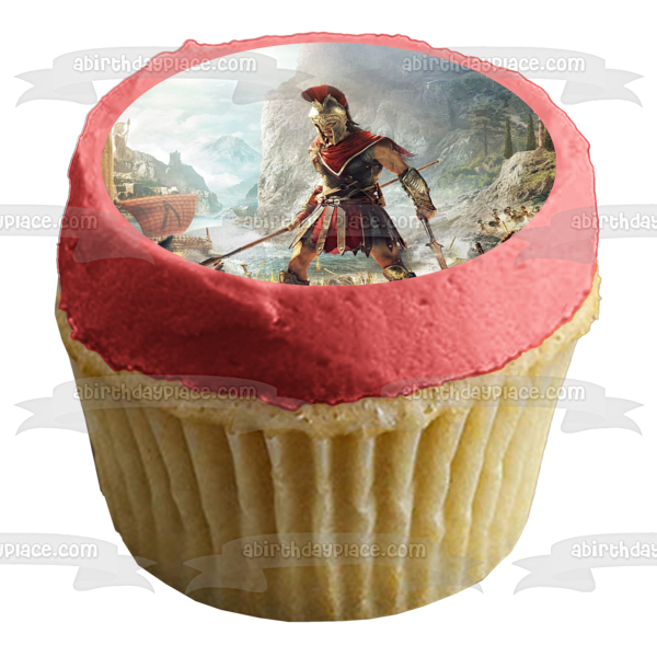 Assassins Creed Odyssey Spartan Edible Cake Topper Image ABPID52177