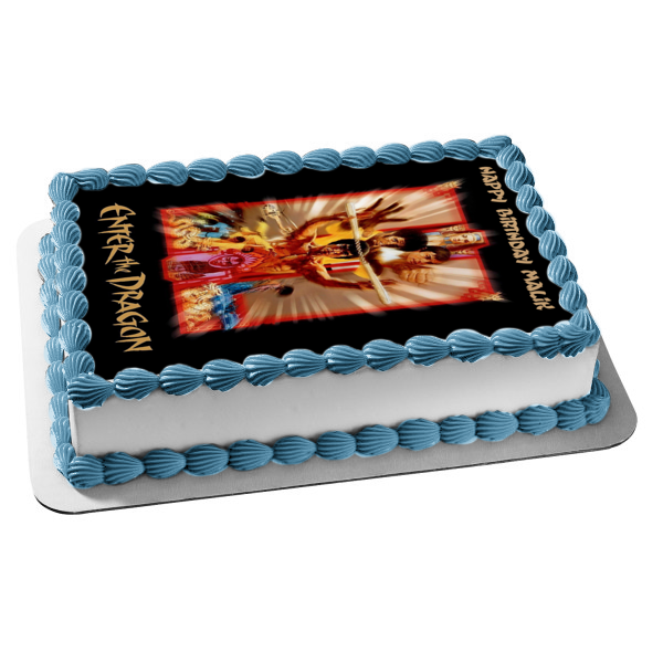 Enter the Dragon Bruce Lee Martial Arts Kung Fu Classic Film Edible Cake Topper Image ABPID52825