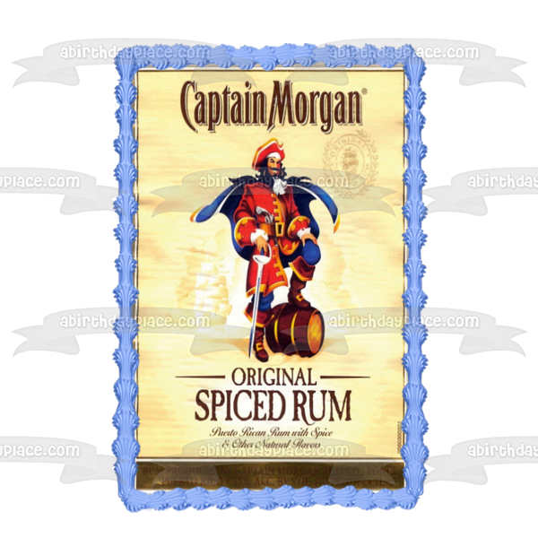 Captain Morgan Original Spiced Rum Puerto Rican Rum with Spice and Other Natural Flavors Edible Cake Topper Image ABPID09260