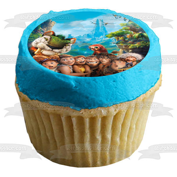 The Croods Eep Gurg Ugga Sandy Thunk Gran Guy Chunky Edible Cake Topper Image ABPID10473